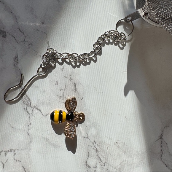 Tea Steeper , Size 1 " with bee charm . - Picture 10 of 10